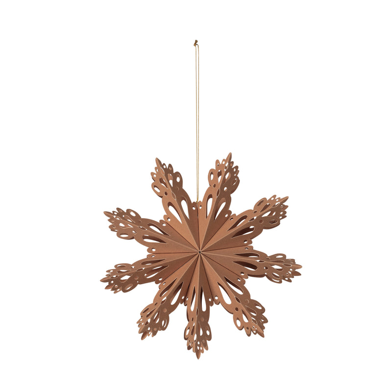Broste Copenhagen - Christmas Snowflake Deko-Anhänger | Ø 15 cm / indian tan