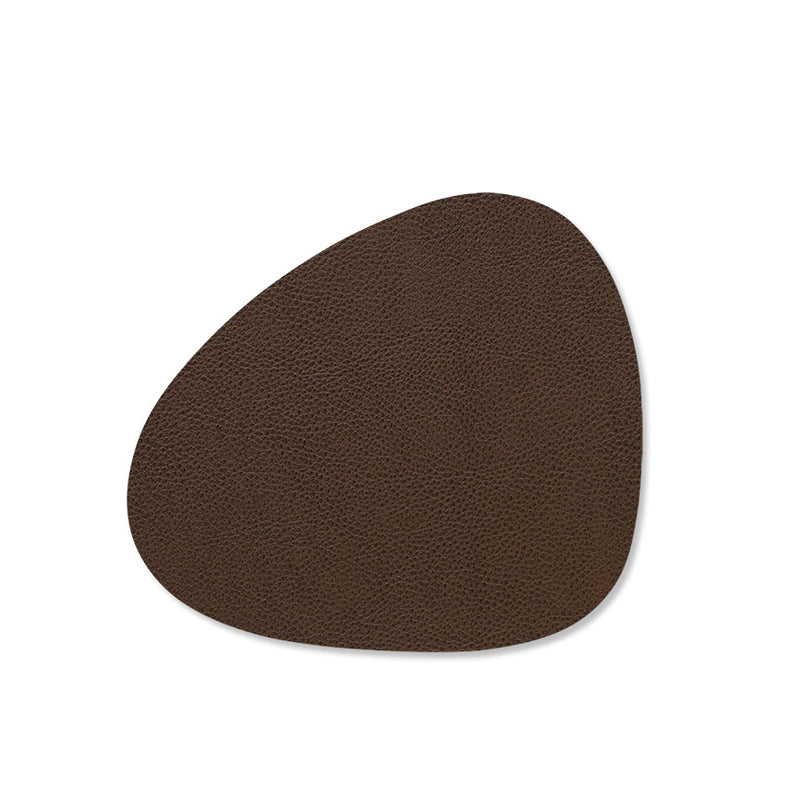 Lind DNA - Glasuntersetzer Curve | Serene rotbraun