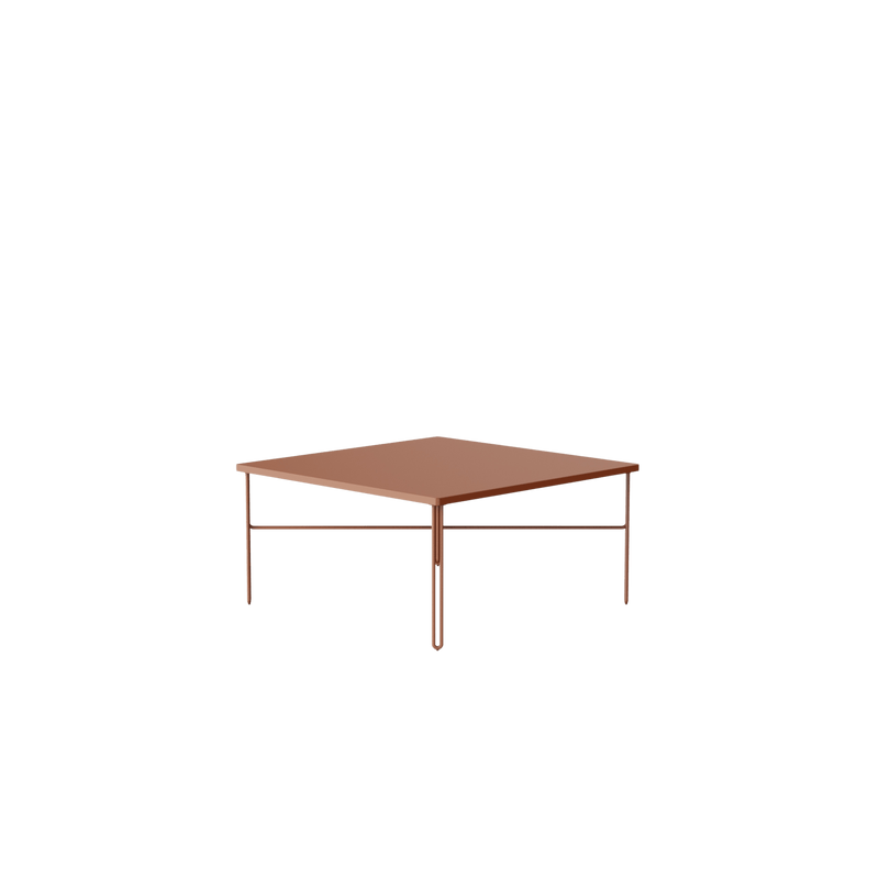 NINE - Inline Couchtisch | 80 x 80 cm / rot