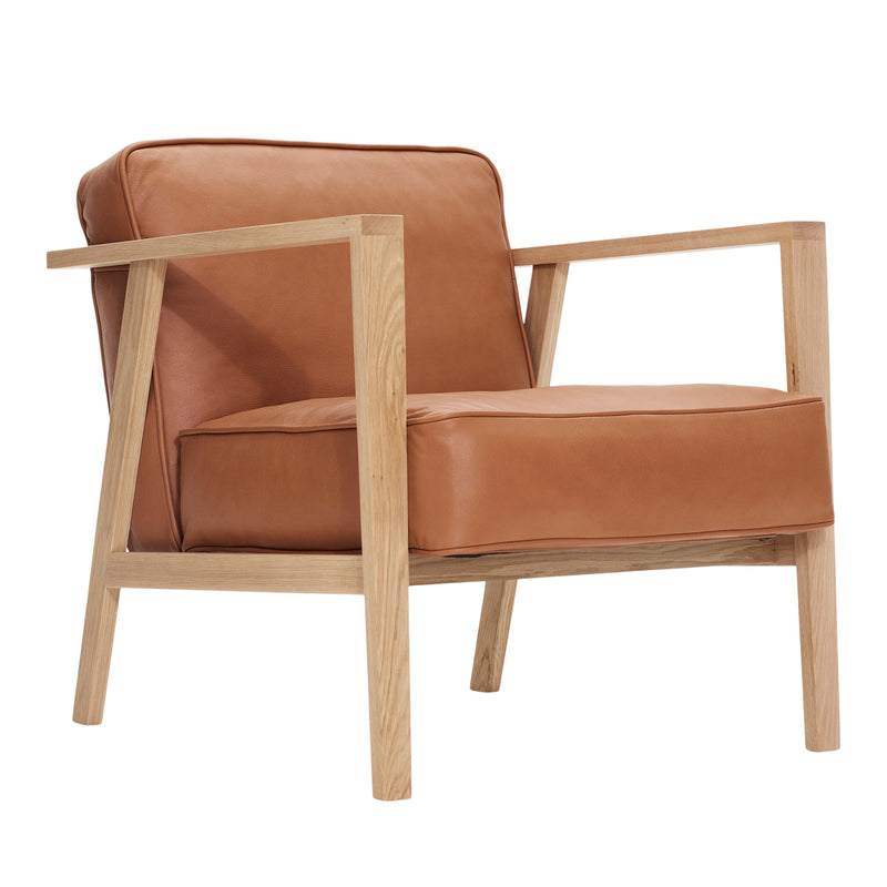 Andersen Furniture - LC1 Lounge Sessel | Eiche weiß pigmentiert / Leder Sevilla cognac (4003)