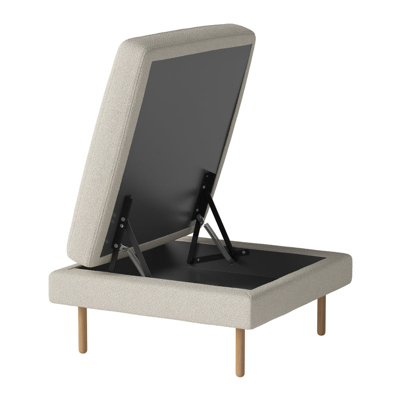 Bolia - Scandinavia Pouf | Paza beige / mit Aufbewahrung / 70 x 70 cm