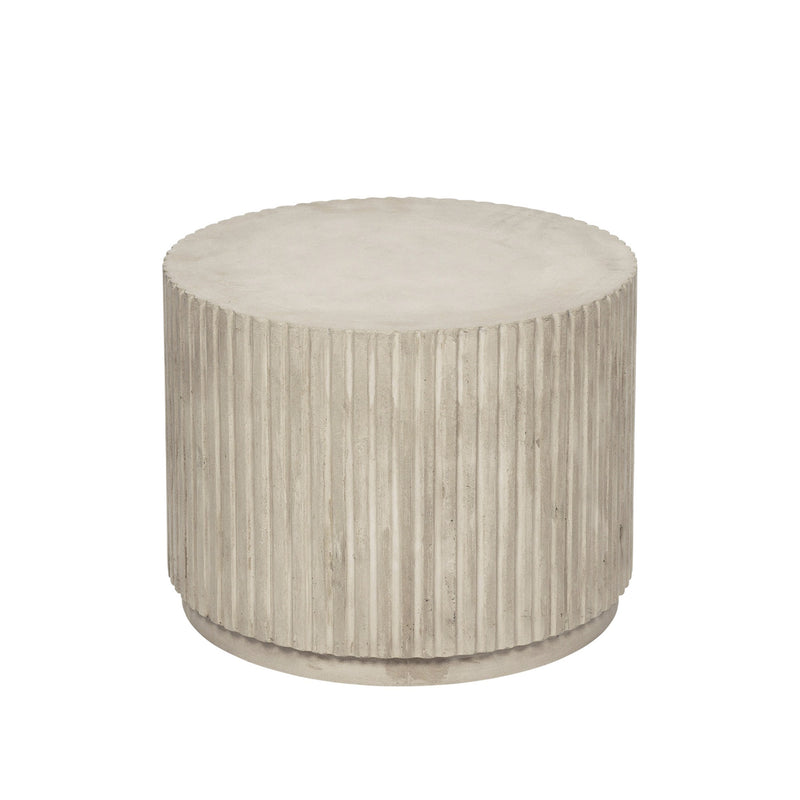 Broste Copenhagen - Rillo Beistelltisch | Ø 56 x H 42 cm / antique beige
