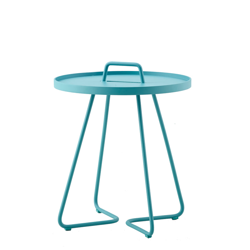 Cane-line - On-the-move Beistelltisch Outdoor | Ø 44 cm / aquablau