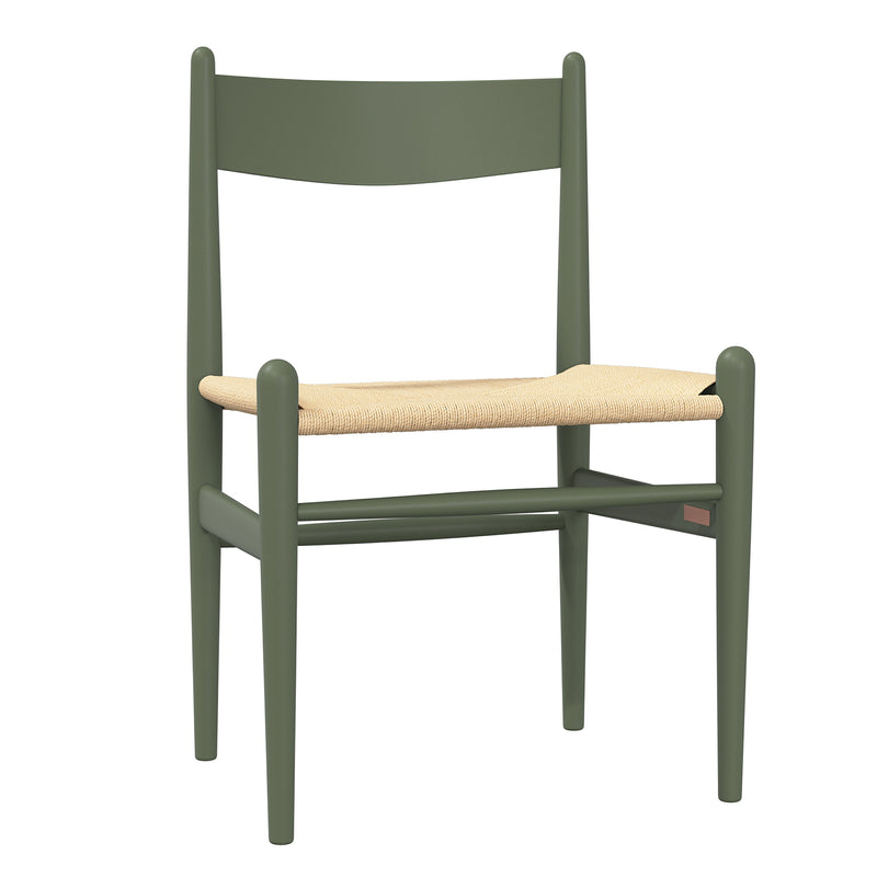 Carl Hansen - CH36 Stuhl | Buche soft olivgrün lackiert