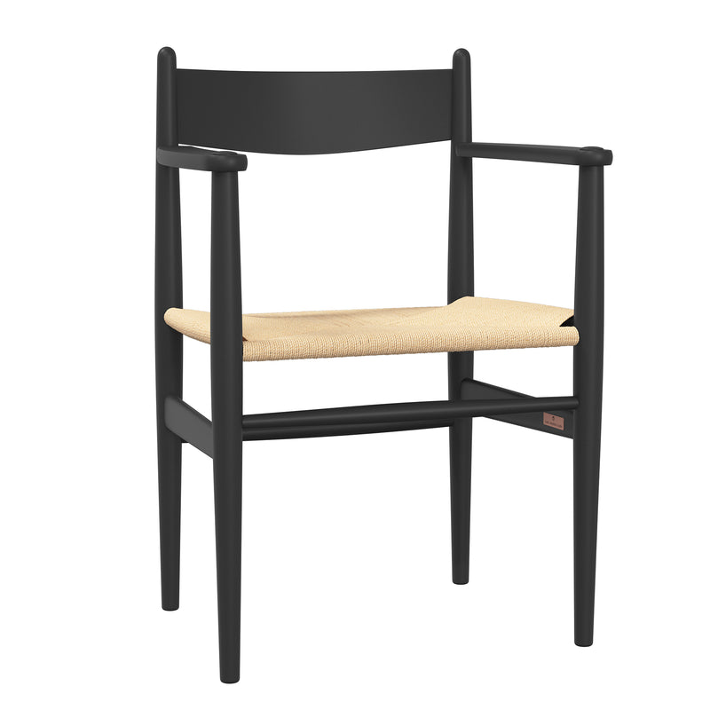 Carl Hansen - CH37 Stuhl | Buche soft schwarz lackiert