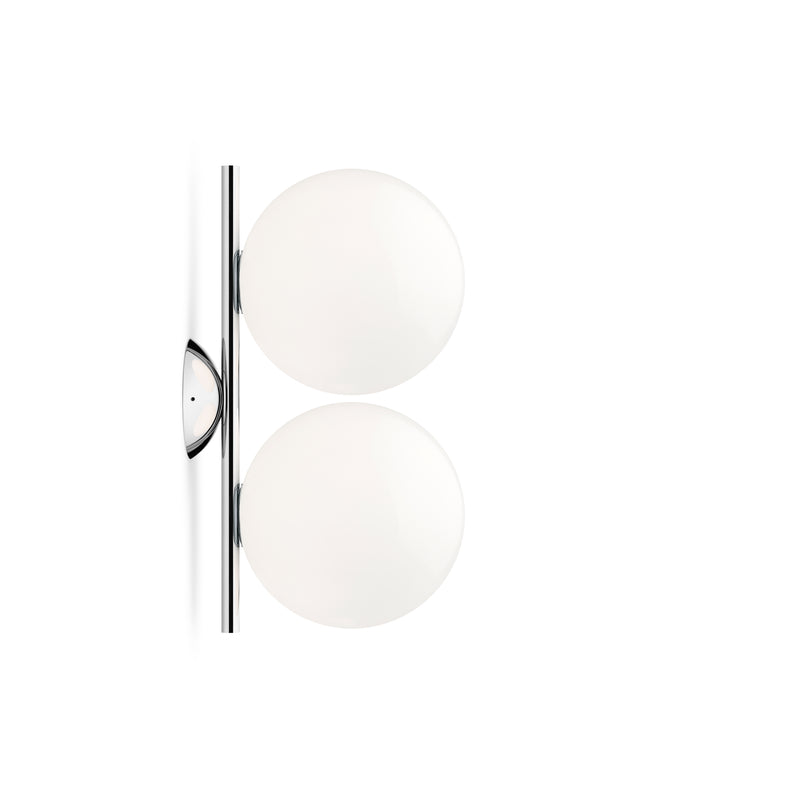 Flos - IC DOUBLE Wand- und Deckenleuchte | Chrom
