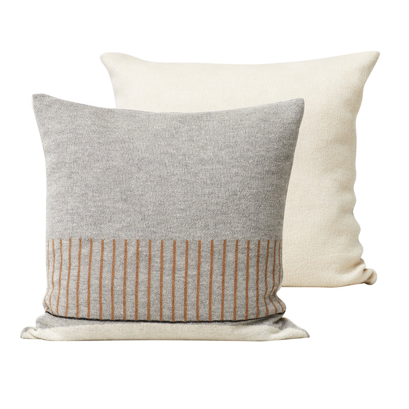 Form & Refine - Aymara Kissen | gemustert grau