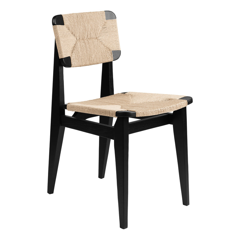 Gubi - C-Chair Dining Chair Paper Cord | Eiche schwarz gebeizt