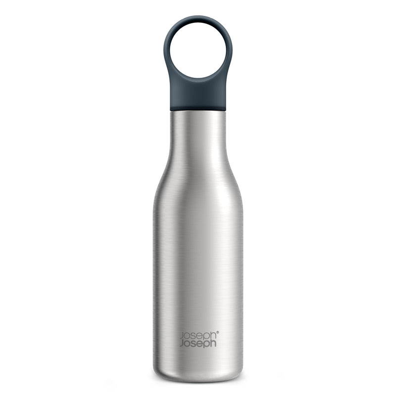 Joseph Joseph - Loop Trinkflasche | Edelstahl anthrazit