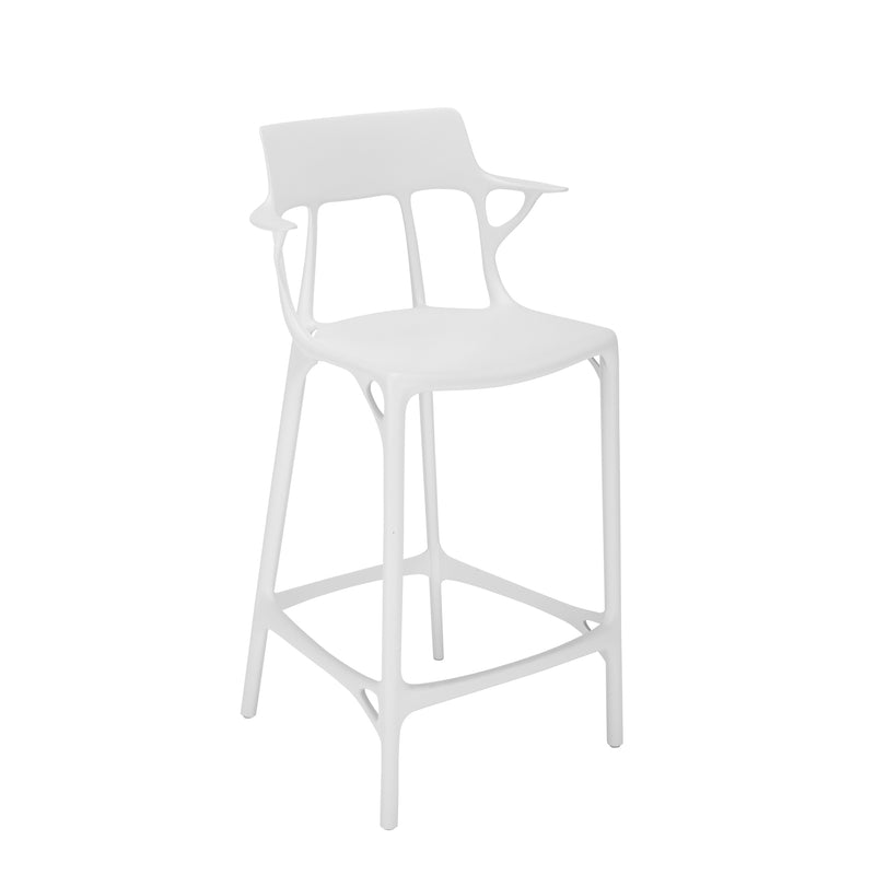 Kartell - AI Barstuhl recycled | SH 65 cm / weiß