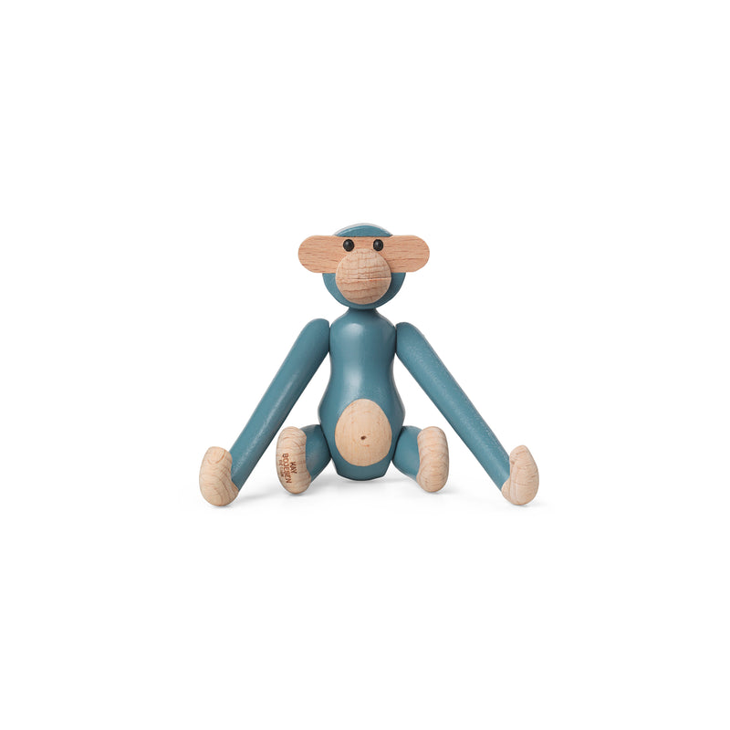 Kay Bojesen - Holz-Affe | mini / vintage blau