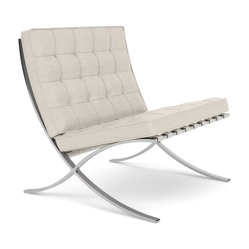 Knoll - Barcelona® Relax Sessel | elfenbein (Stoff Haven HV0041) / Chrom
