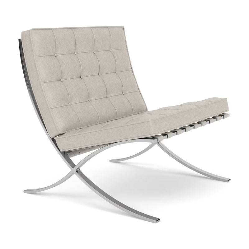 Knoll - Barcelona® Relax Sessel | sand (Stoff Haven HV0019) / Chrom