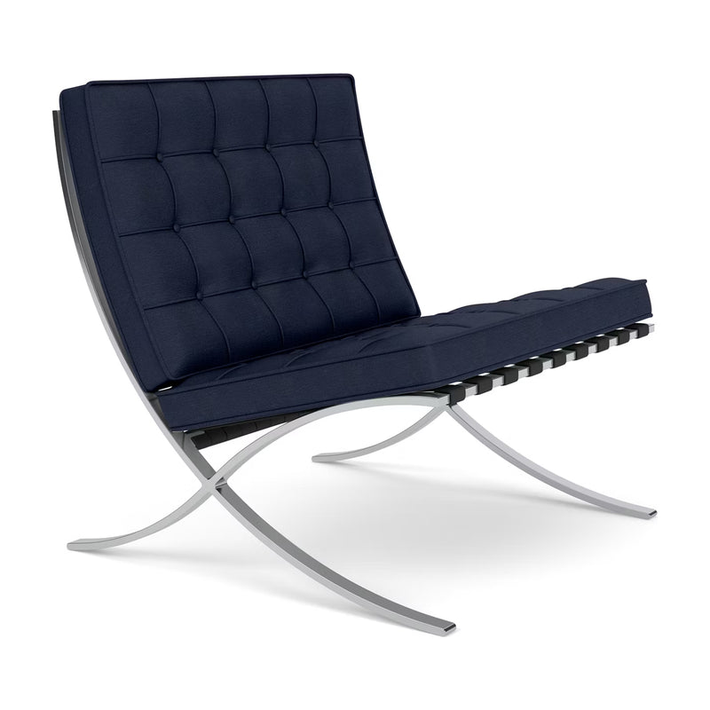 Knoll - Barcelona® Relax Sessel | mitternachtsblau (Stoff Haven HV2063) / Chrom