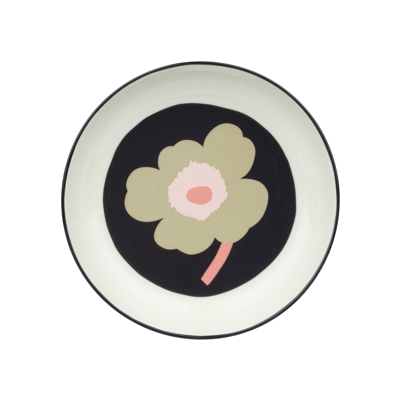 Marimekko - Oiva Unikko tiefer Teller | off white/charcoal/sand/pink