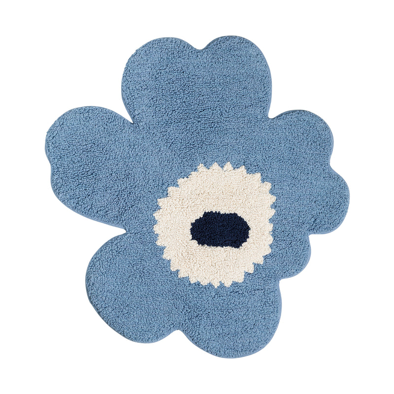 Marimekko - Unikko Badematte | light blue/off white/navy