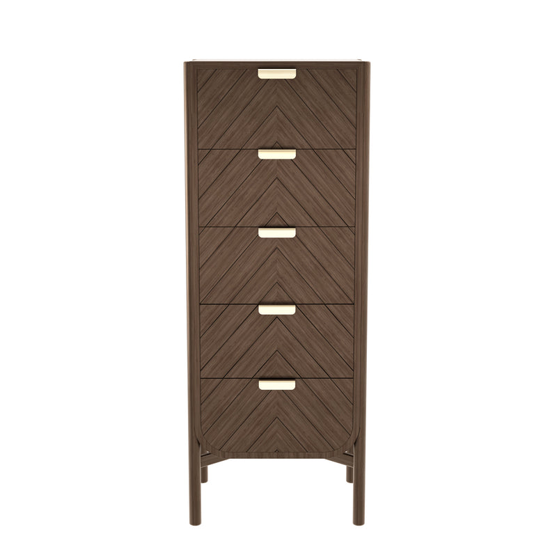 Hartô - Marius Schubladen-Kommode H 140 cm | Walnuss natur
