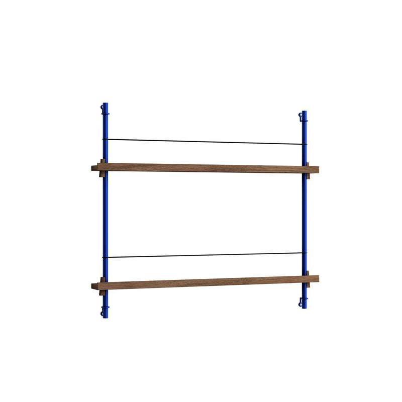 Moebe - Zeitungsregal | Eiche geräuchert / 85 x 65 cm / deep blue