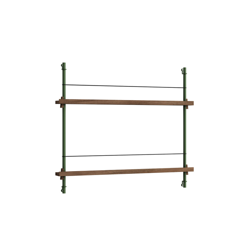 Moebe - Zeitungsregal | Eiche geräuchert / 85 x 65 cm / pine green