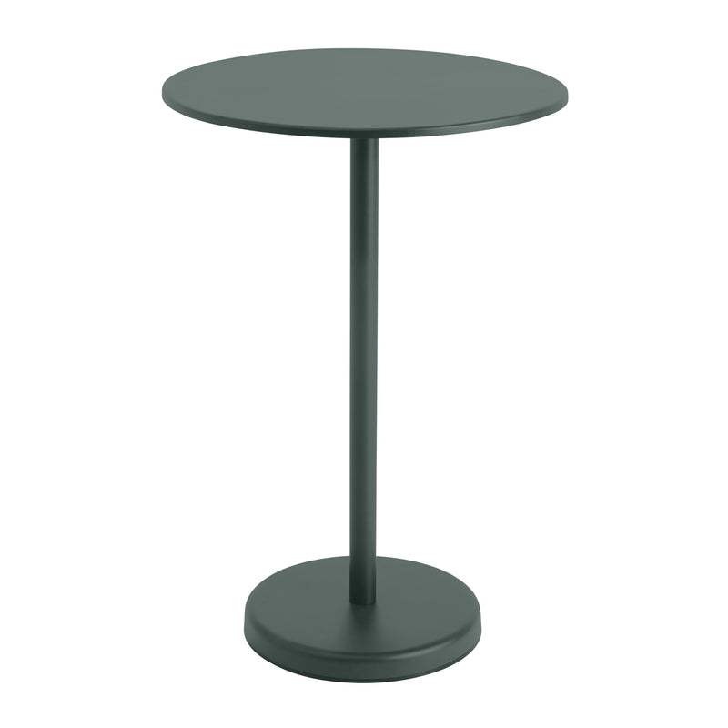 Muuto - Linear Steel Bistrotisch | Ø 70 x H 105 cm / dunkelgrün