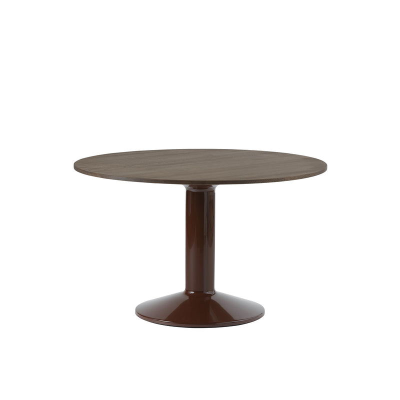 Muuto - Midst Esstisch | Ø 120 cm / Eiche dunkel geölt/dunkelrot