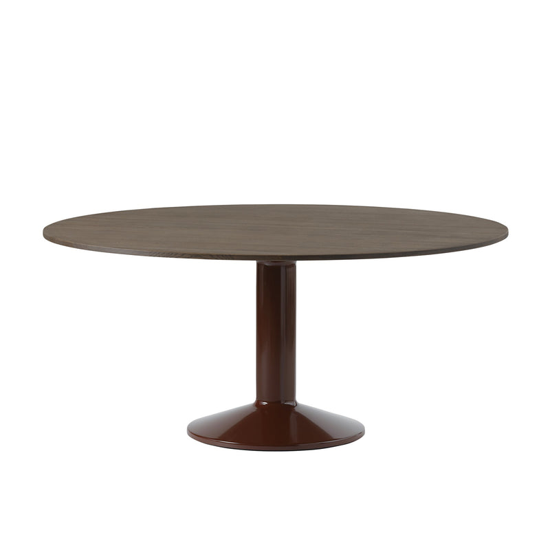 Muuto - Midst Esstisch | Ø 160 cm / Eiche dunkel geölt/dunkelrot