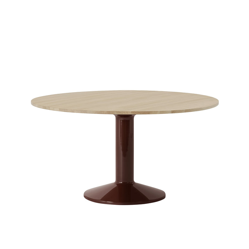 Muuto - Midst Esstisch | Ø 140 cm / Eiche geölt/dunkelrot