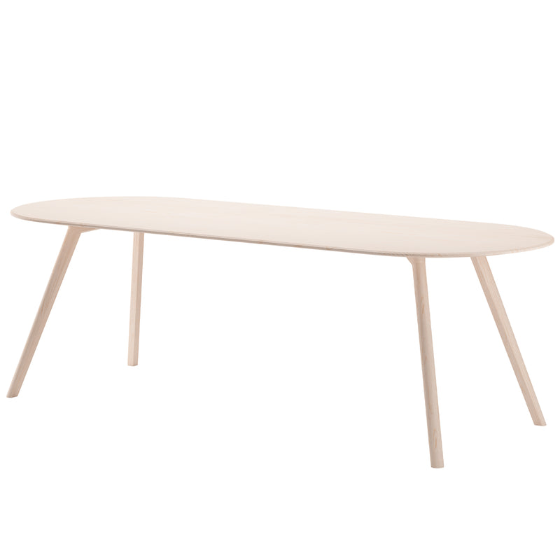 OUT Objekte unserer Tage - Meyer Tisch | Rounded XLarge / Esche gewachst mit Weißpigment / 240 x 92 cm