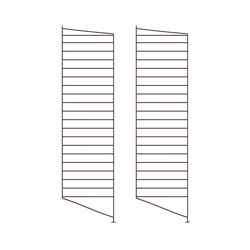 String - Bodenleiter | 2er Set / 115 x 30 cm / dunkelbraun