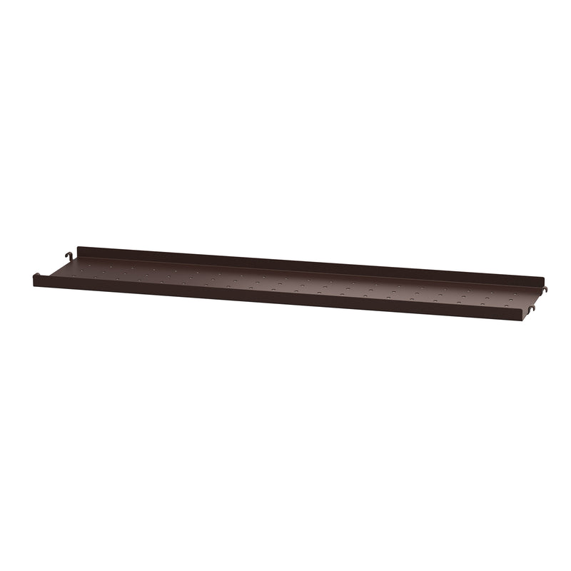 String - Metallboden mit niedriger Kante | 78 x 20 cm / dunkelbraun
