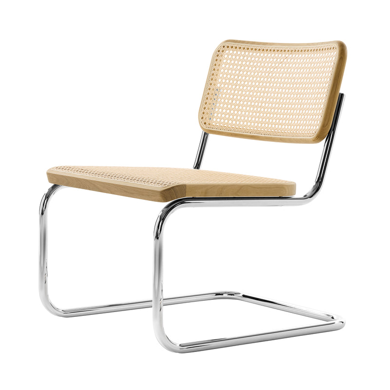 Thonet - S 32 VL Lounge Stuhl | Eiche aufgehellt / chrom