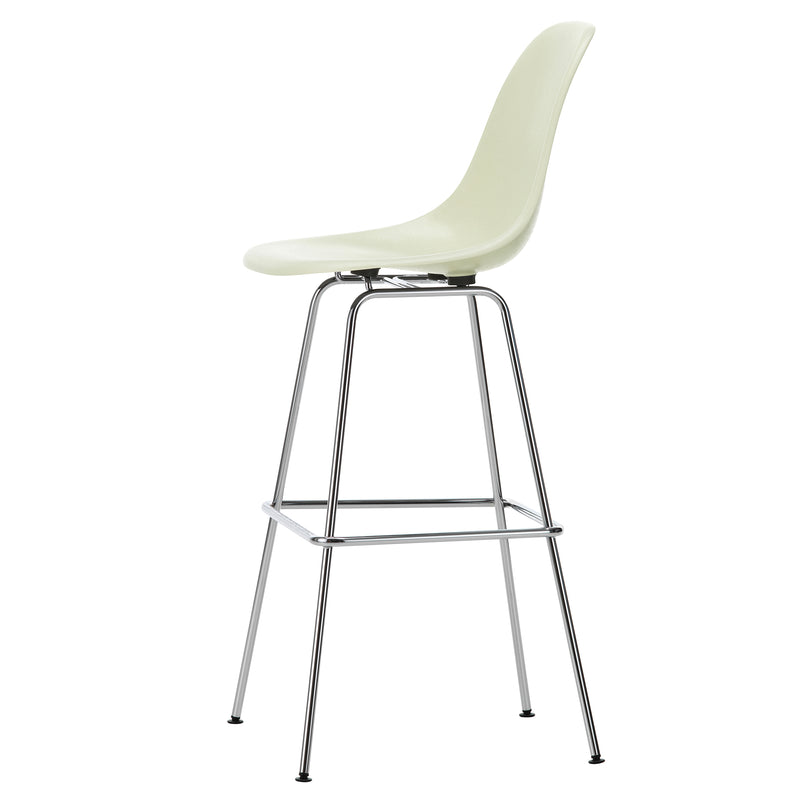 Vitra - Eames Fiberglass Barstuhl | hoch / verchromt/parchment