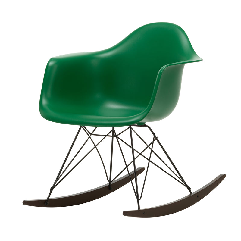 Vitra - Eames Plastic Armchair RAR | Kufen Ahorn dunkel / smaragd RE / basic dark