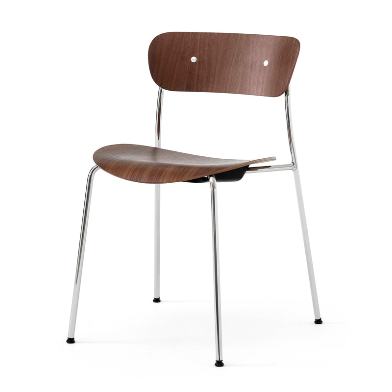 &Tradition - Pavilion Stuhl | Chrom/Walnuss