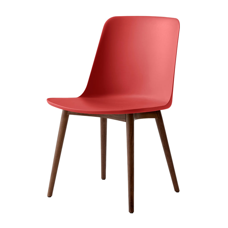 &Tradition - Rely Side Chair HW71 | zinnoberrot / Walnuss