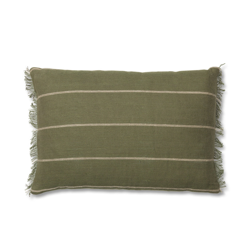 Ferm Living - Calm Kissen | 40 x 60 cm / olive/weiß