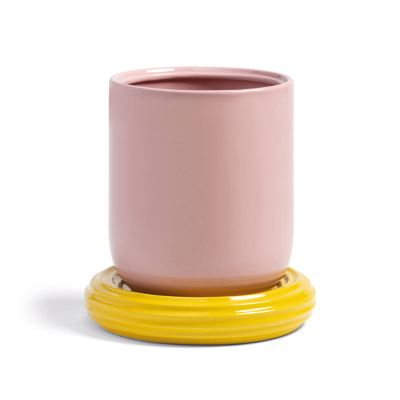 &klevering - Churros Blumentopf | blush/gelb