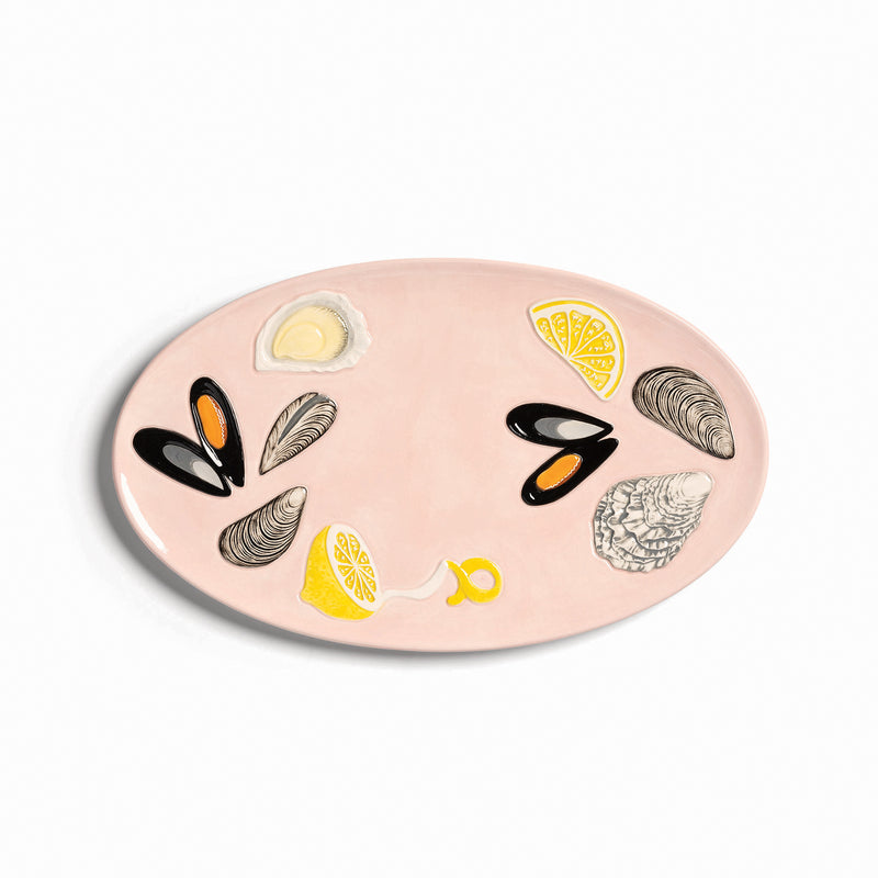 &klevering - De la mer Servierplatte 33 x 20 cm | oyster