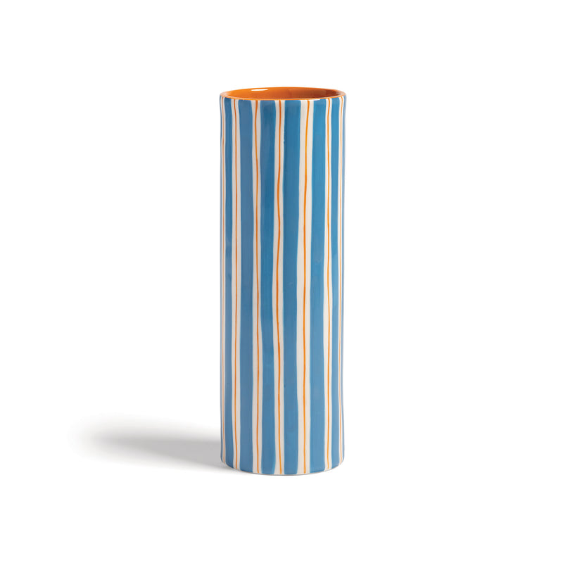 &klevering - Ray Vase | 23,5 x Ø 8 cm / blau