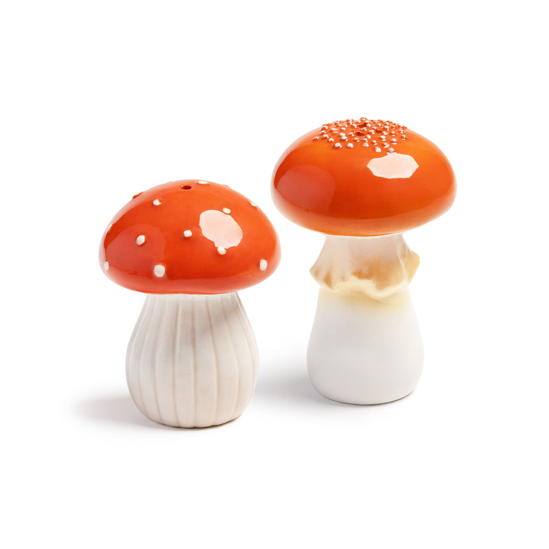 &klevering - Salz- und Pfefferstreuer Mushroom | rot / weiß