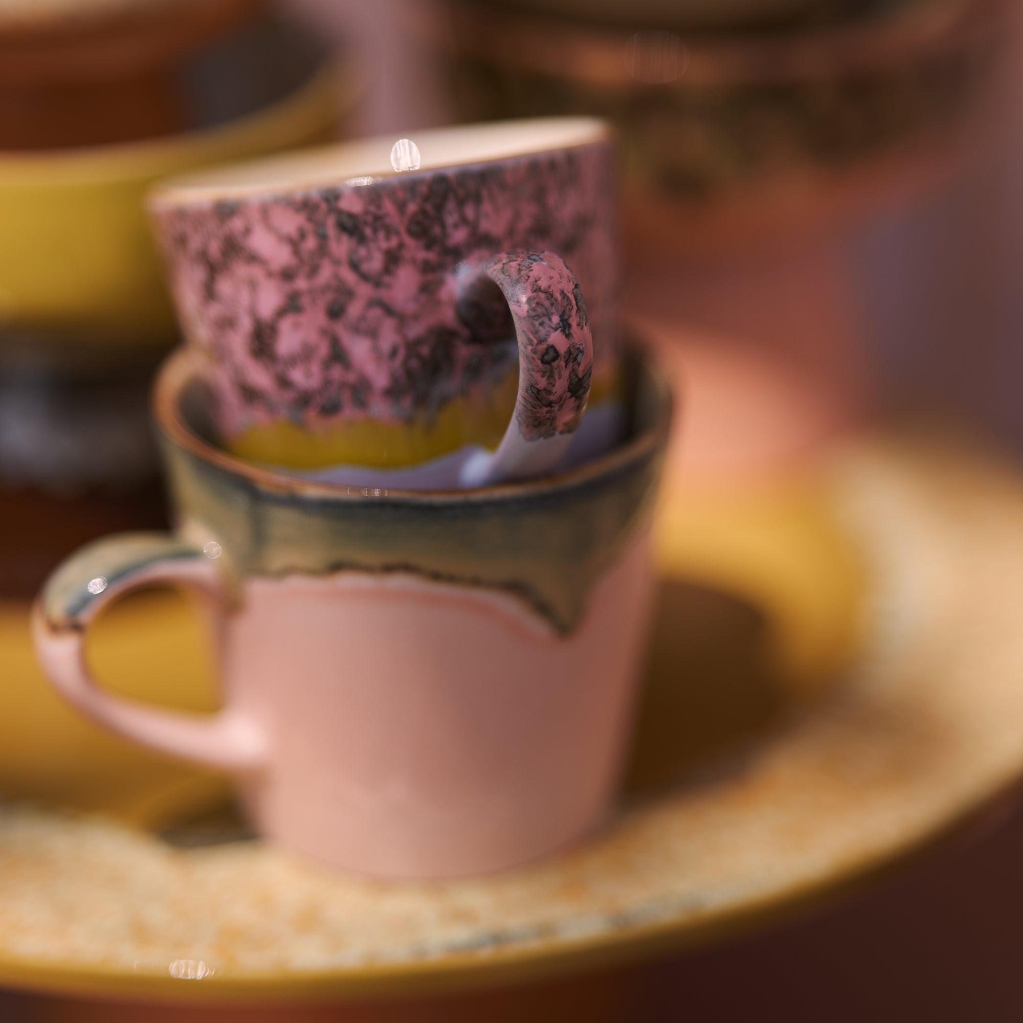 HKliving - 70's Americano Tassen 4er-Set | radiant