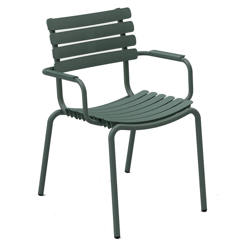 HOUE - ReCLIPS Outdoor Dining Armlehnstuhl | olivgrün