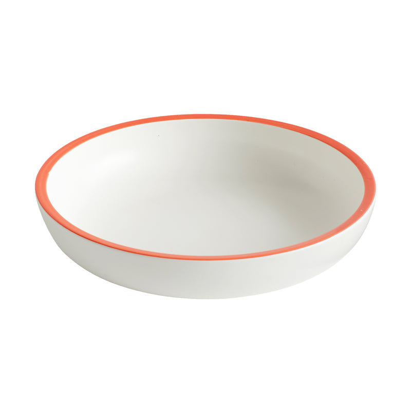 HAY - Sobremesa Servierschale | white, red rim