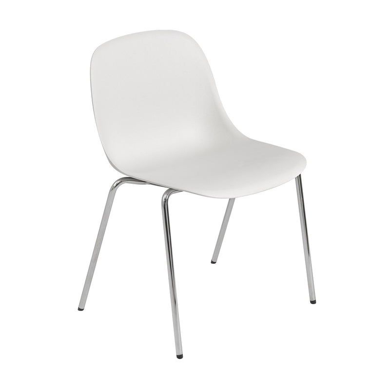 Muuto - Fiber Side Chair Tube Base | weiß recycled / chrom