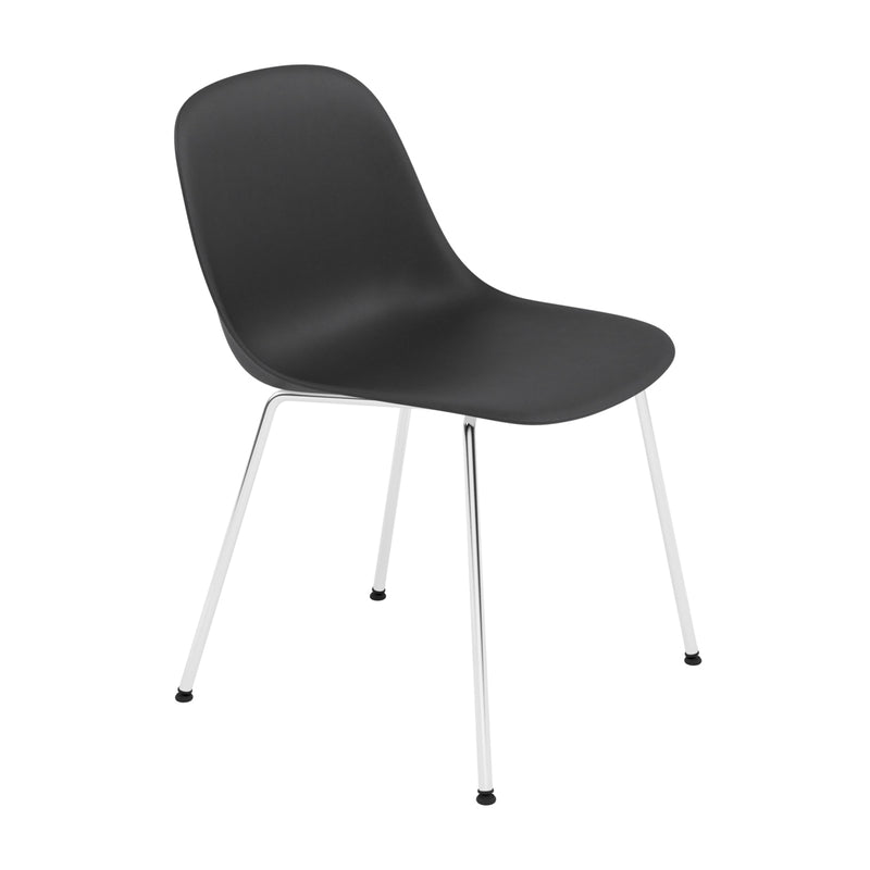 Muuto - Fiber Side Chair Tube Base | schwarz recycled / chrom