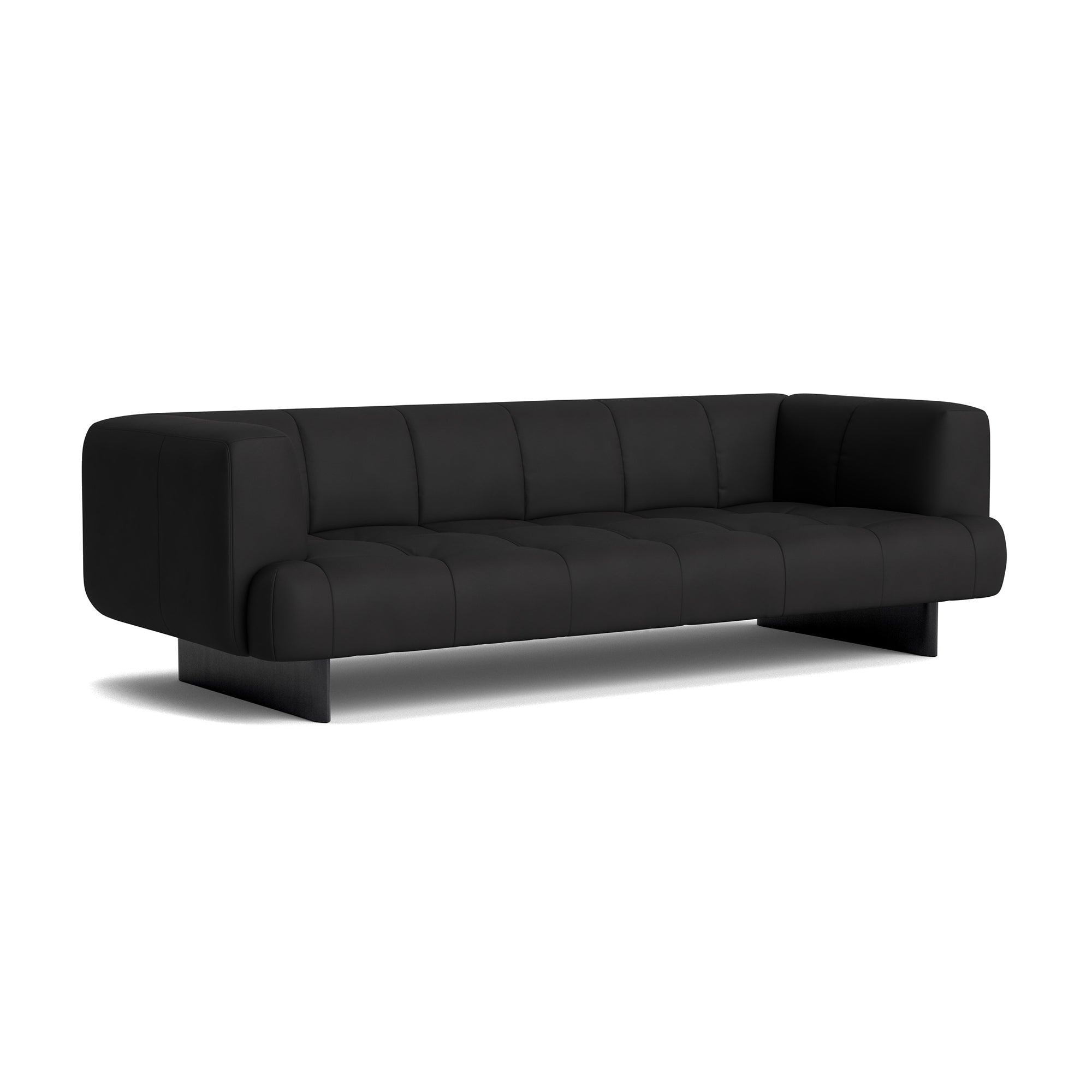 HAY - Quilton 3-Sitzer Sofa | Leder Sense black