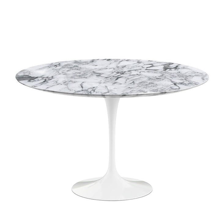 Knoll - Saarinen Tulip Bistrotisch | Arabescato Marmor - hochglänzend / Ø 120 cm