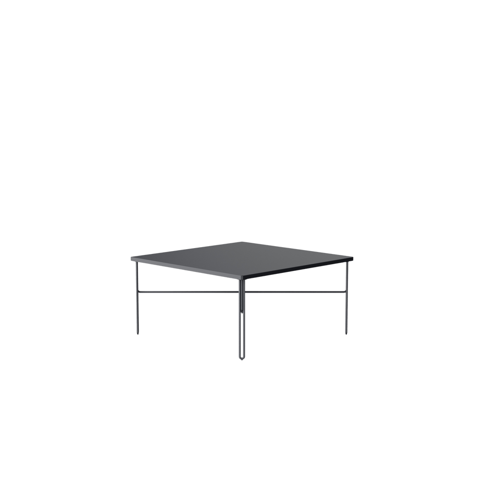 NINE - Inline Couchtisch | 80 x 80 cm / dunkel grau