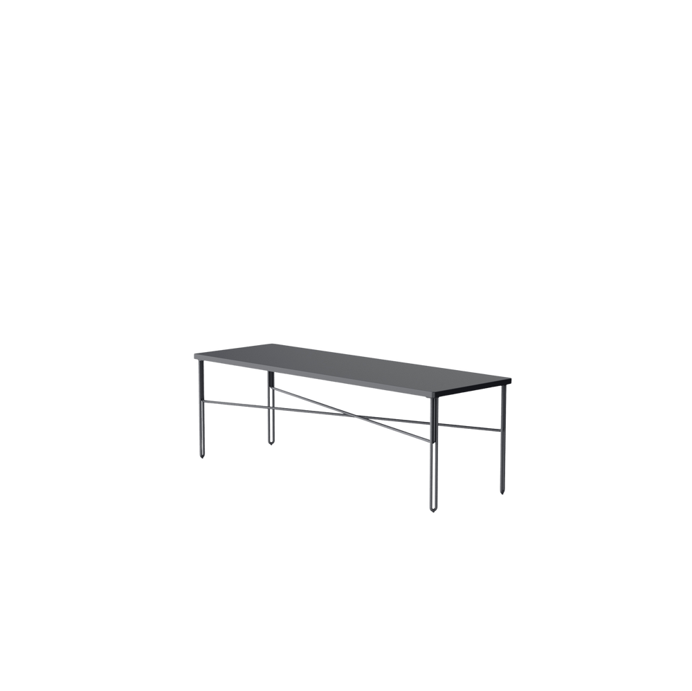 NINE - Inline Couchtisch | 120 x 40 cm / dunkel grau