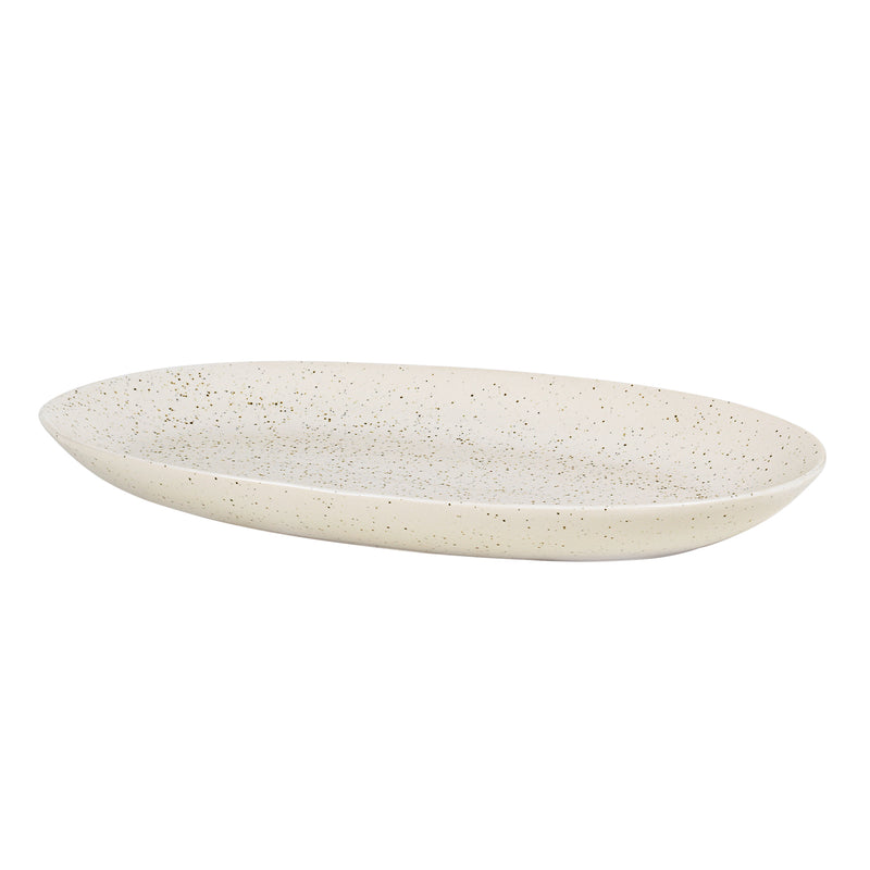 Broste Copenhagen - Nordic Vanilla Servierplatte | oval / 30 x 17 cm